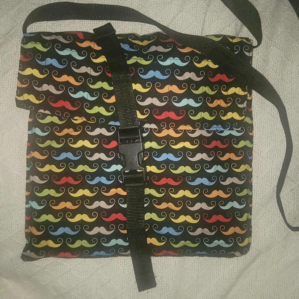 Colorful Moustache Pattern Crossbody Bag